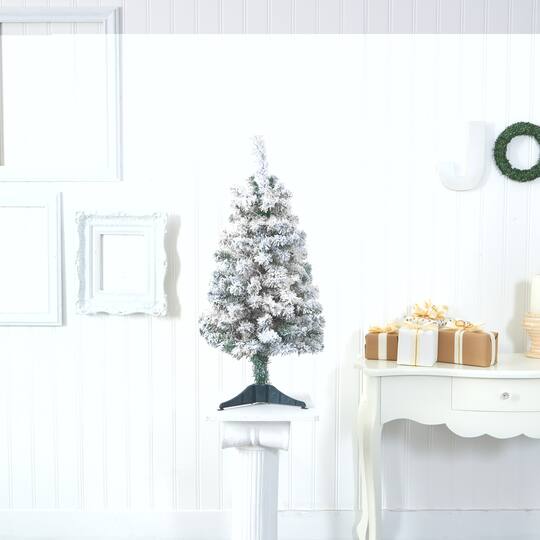 3ft. Unlit Flocked Rock Springs Spruce Artificial Christmas Tree